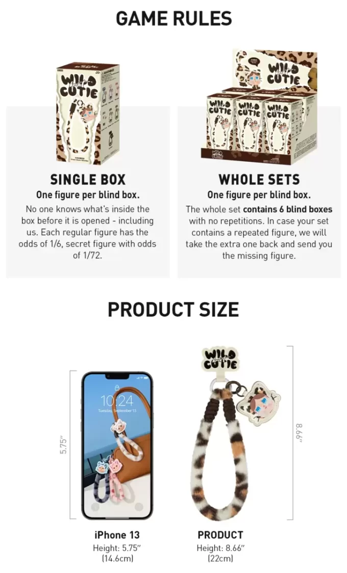 CRYBABY ワイルド・バット・キューティーシリーズ 携帯チャーム ブラインドボックス CRYBABY ワイルド・バット・キューティーシリーズ 携帯チャーム ブラインドボックス
