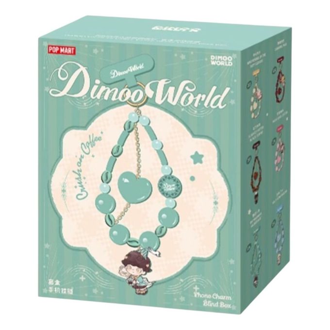 Dimoo クラッシュ・オン・コーヒー 携帯チャーム シールケース (ブラインドボックス 1 個)