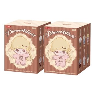 Dimoo クラッシュ・オン・コーヒー ぬいぐるみキーチェーン 密封ケース (ブラインドボックス 2 個)