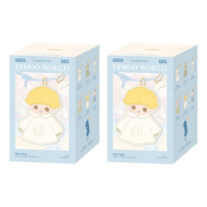 Dimoo The Missing Dayシリーズ ハンドタオル 密封ケース入り（ブラインドボックス2個入り）
