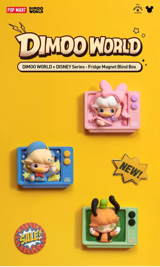 DIMOO WORLD × DISNEYシリーズ – 冷蔵庫マグネット ブラインドボックス