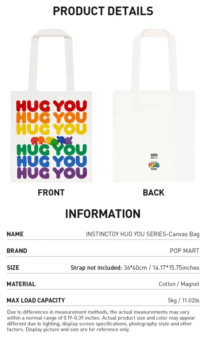 INSTINCTOY HUG YOUシリーズ キャンバスバッグ