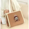 クラシックバッグシリーズ LABUBU プラッシュトートバッグ（ブラウン）