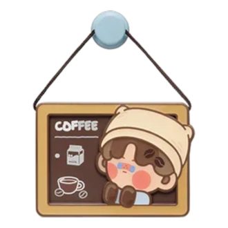 ポップビーンコーヒーファクトリー 冷蔵庫マグネット「ピノ ゼリーミルク コーヒーラバー」