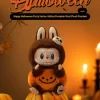 ハッピーハロウィンパーティーシリーズ – 座っているカボチャのビニールぬいぐるみペンダント