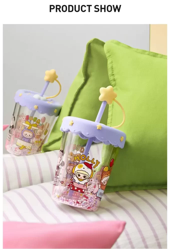 ポップビーン パジャマパーティー ダブルレイヤー シェイキングストローカップ