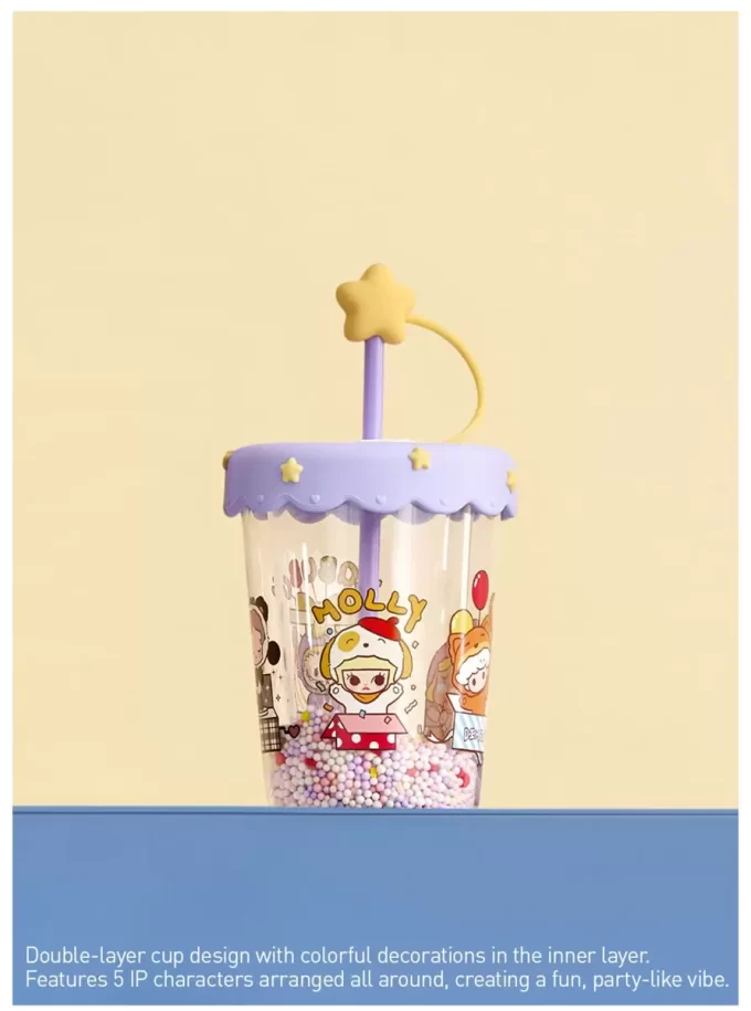 ポップビーン パジャマパーティー ダブルレイヤー シェイキングストローカップ