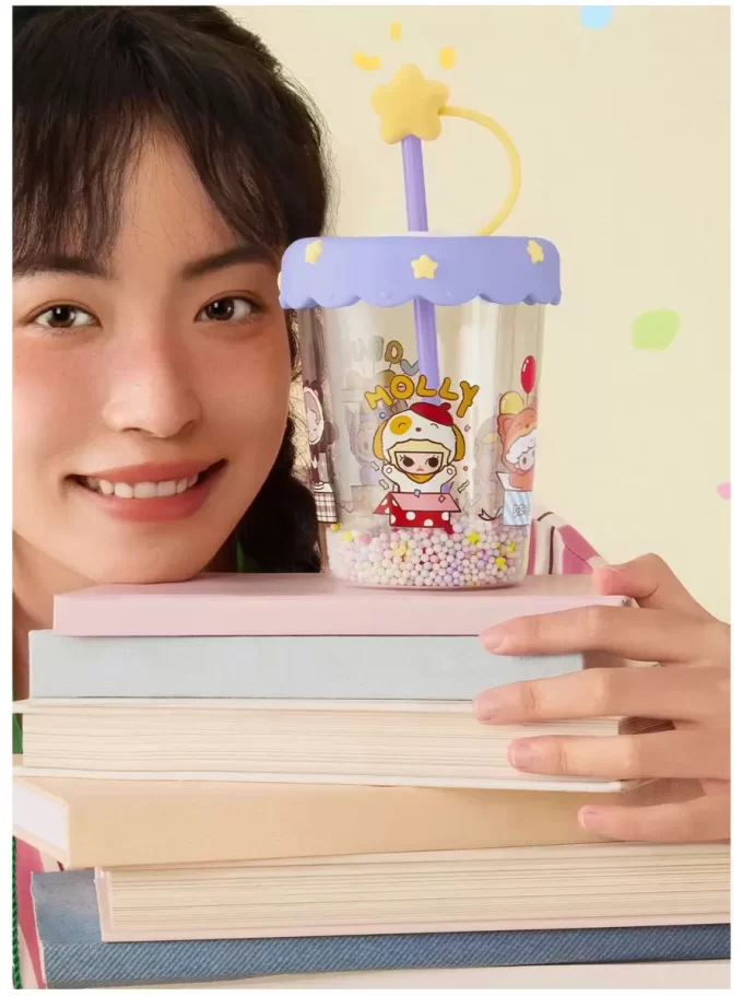 ポップビーン パジャマパーティー ダブルレイヤー シェイキングストローカップ