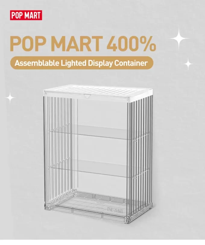 POP MART 400%組み立て式照明付きディスプレイコンテナ