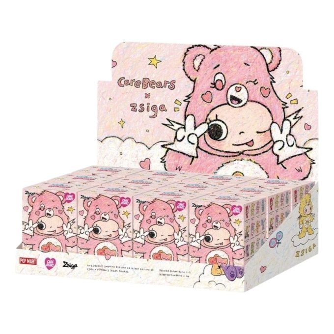 Pop Mart x Zsiga ケアベア フィギュア 密封ケース (ブラインドボックス 12 個)