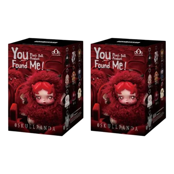Skullpanda You Found Me ぬいぐるみペンダント 密封ケース (ブラインドボックス 2 個入り)