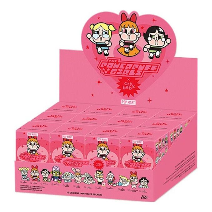 ポップマート x パワーパフガールズ クライベイビー ビニールフィギュア 密封ケース (ブラインドボックス 12 個)
