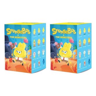 ポップマート x スポンジ・ボブ ザ・モンスターズ ラブブ シールケース (ブラインドボックス 2 個)